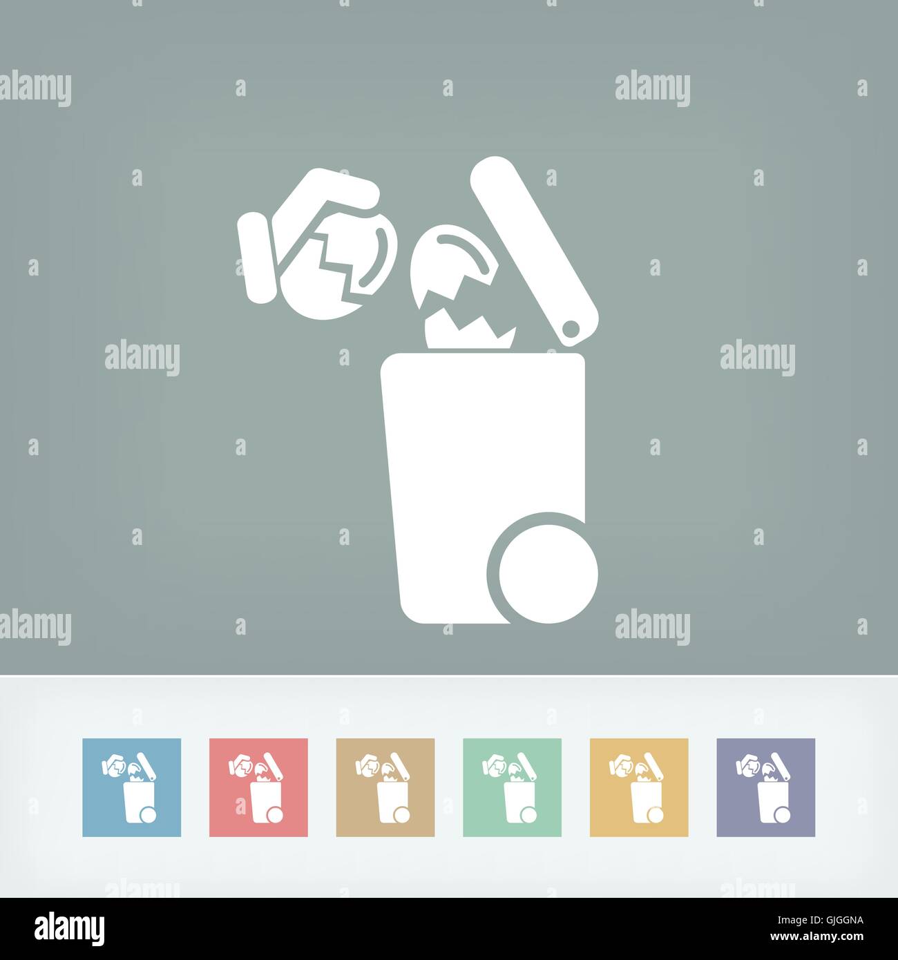 Separare i rifiuti l'icona Collezione Illustrazione Vettoriale