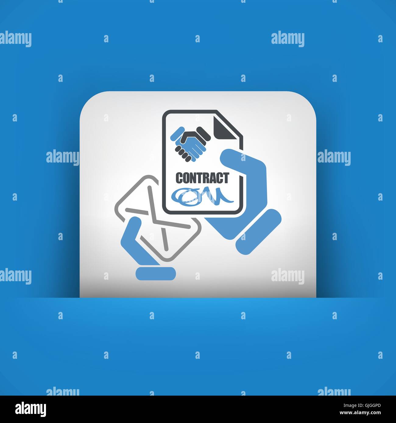Mail con contratto Illustrazione Vettoriale