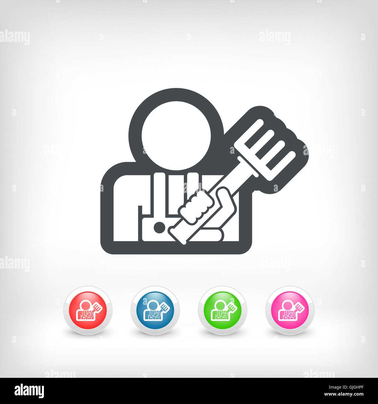 Icona di forcone Illustrazione Vettoriale