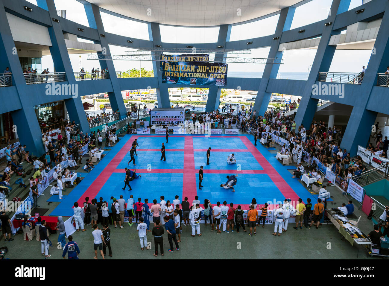 Jiu-Jitsu brasiliano International Open, Mall of Asia, Manila, Filippine, panoramica Foto Stock