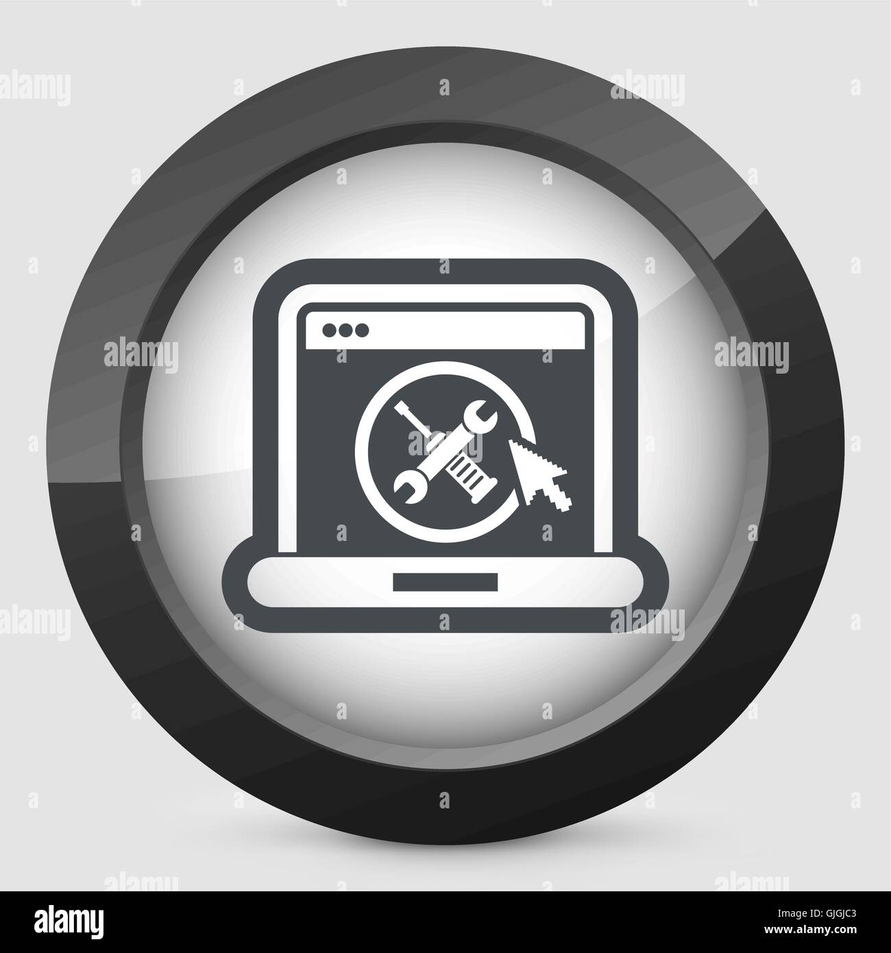 Computer icona di impostazione Illustrazione Vettoriale