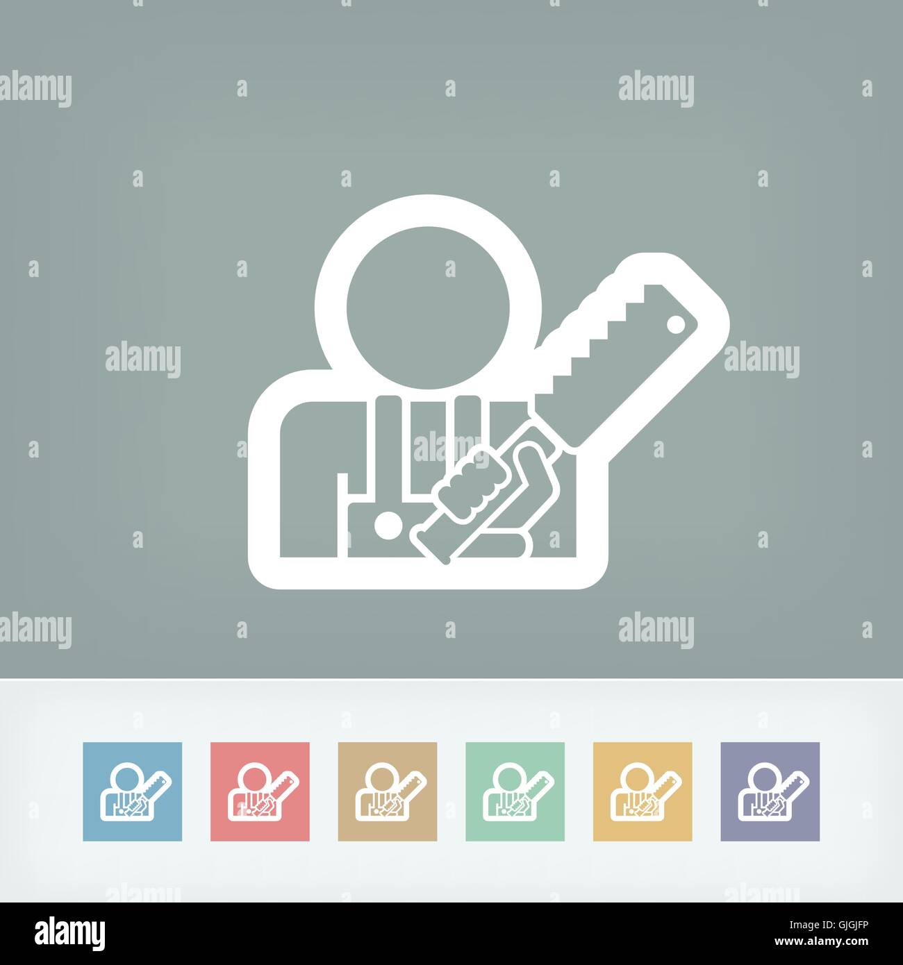 Icona di Woodman Illustrazione Vettoriale