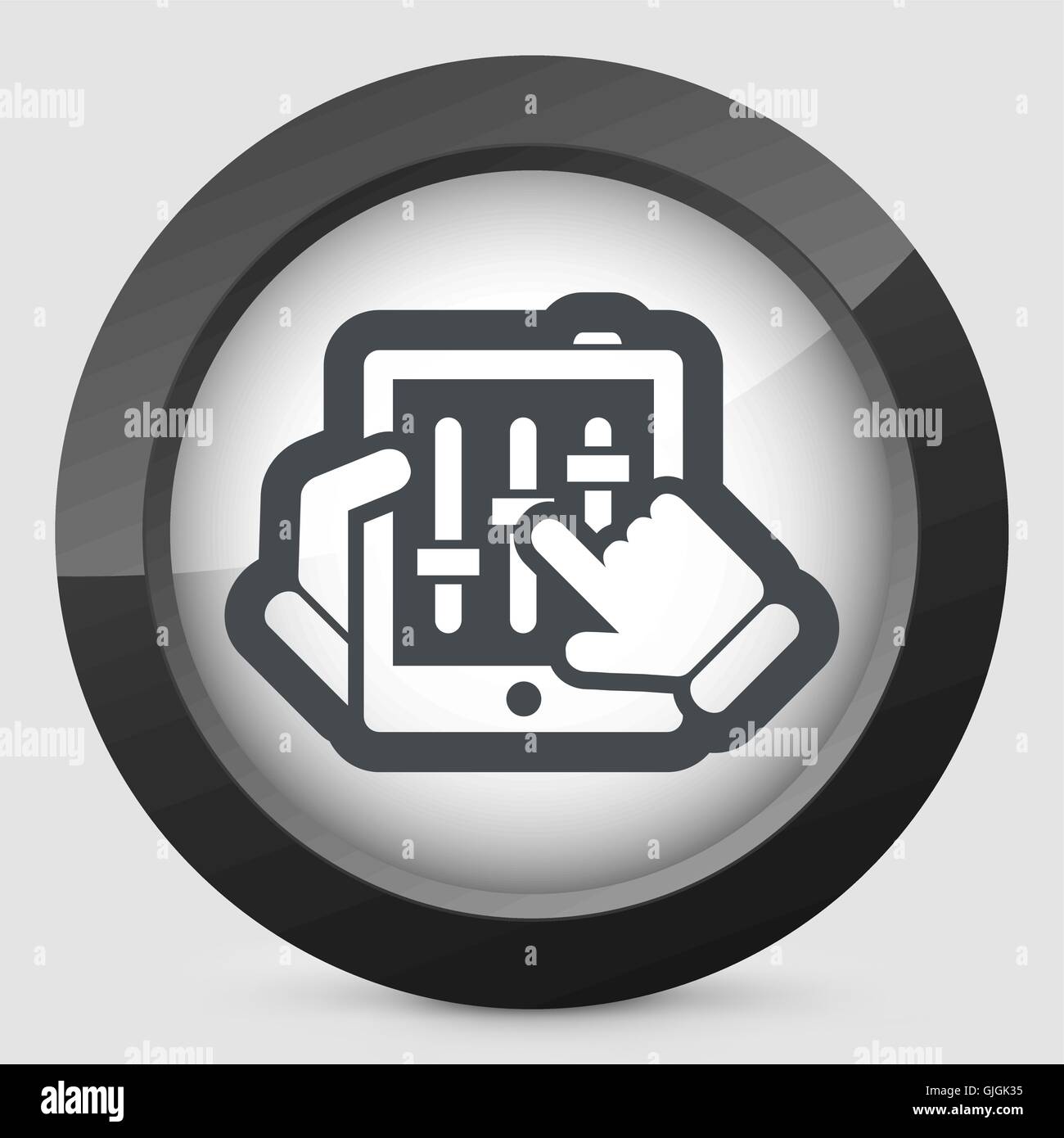 Touchscreen icona del miscelatore Illustrazione Vettoriale