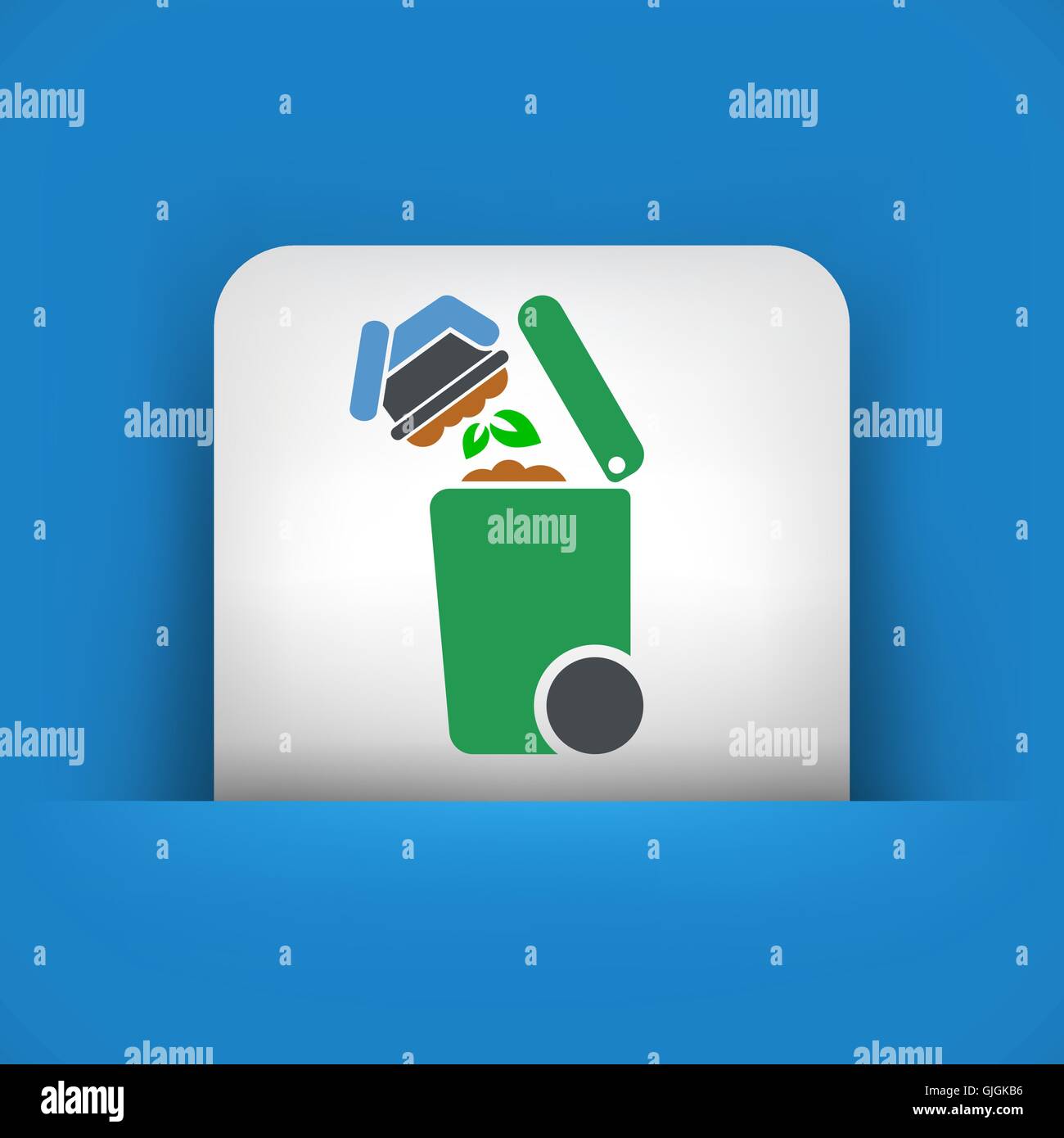 Separare i rifiuti l'icona Collezione Illustrazione Vettoriale