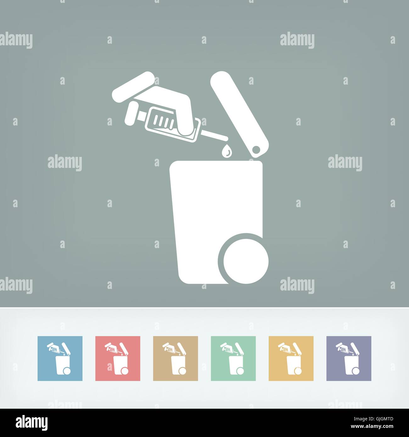 Separare i rifiuti l'icona Collezione Illustrazione Vettoriale