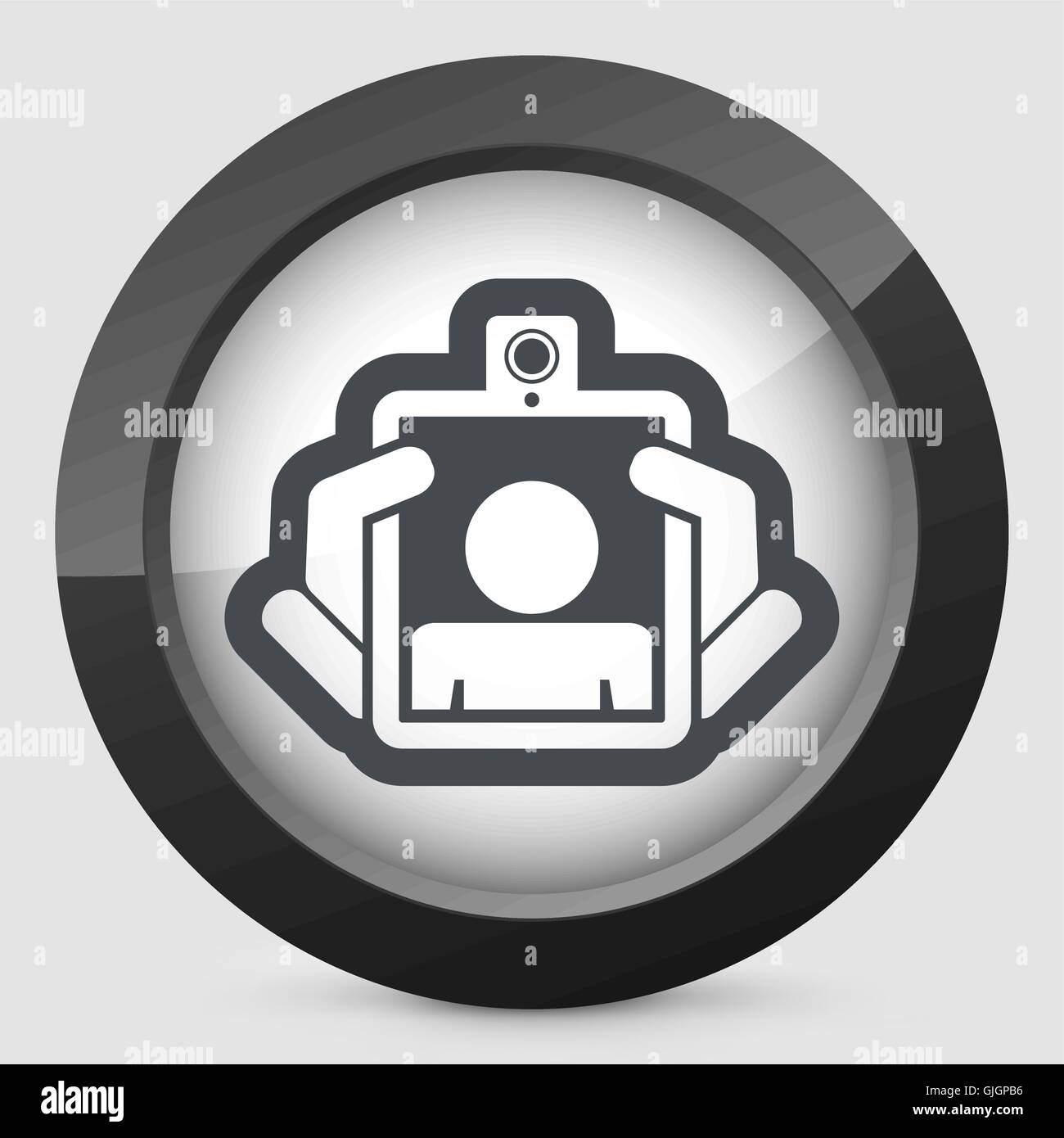 Webcam icona tablet Illustrazione Vettoriale