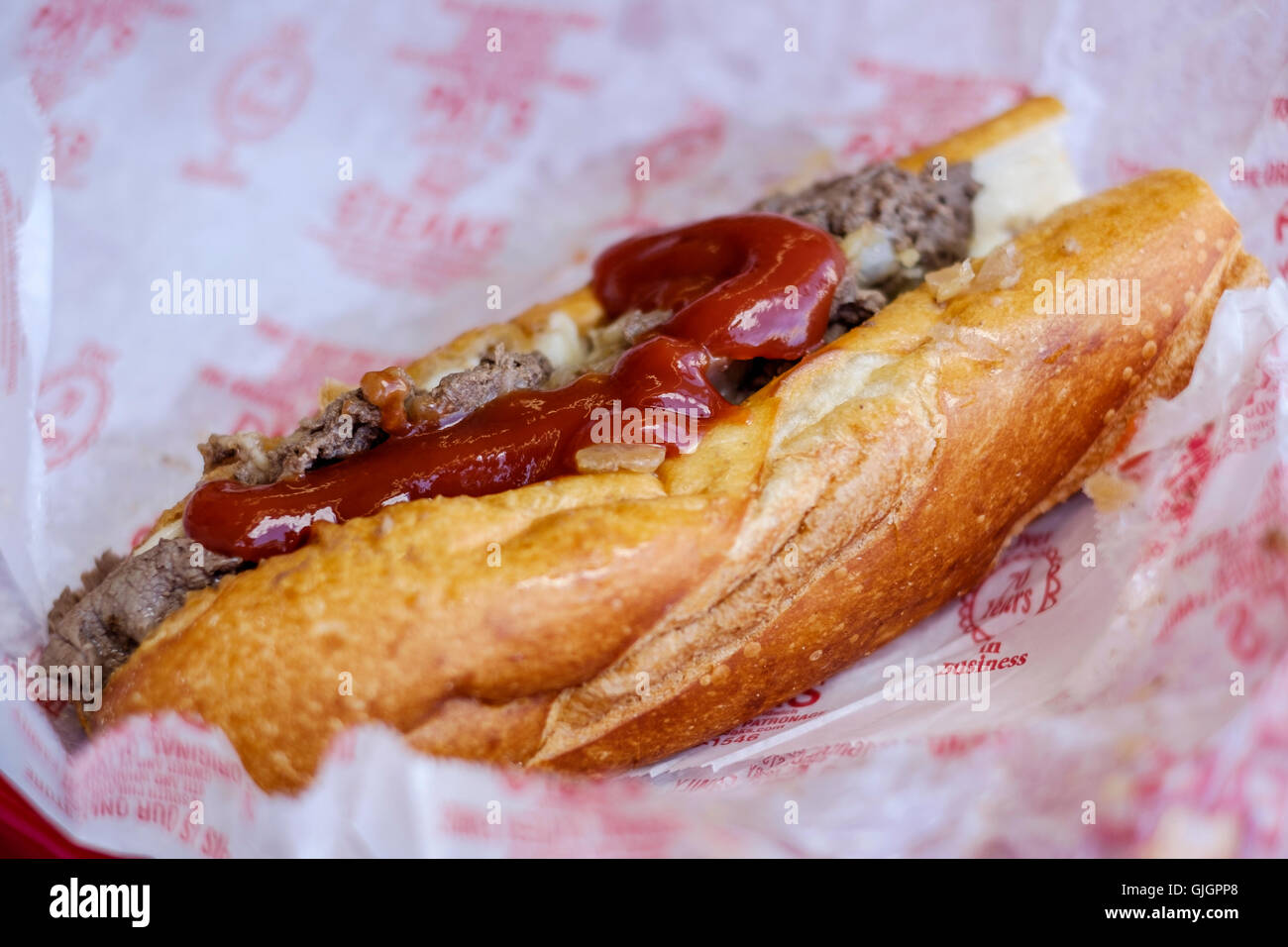 Philly sandwich Cheese-Steak. Da pacche re di bistecche. Foto Stock