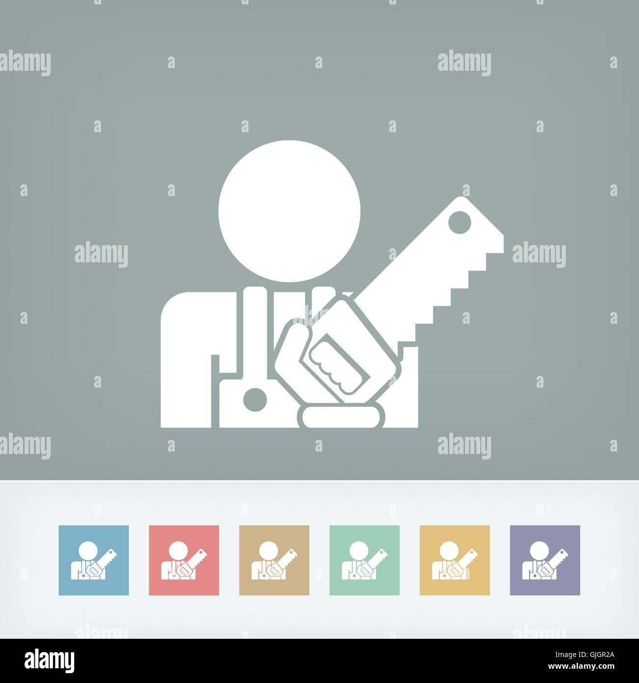 Icona di Woodman Illustrazione Vettoriale