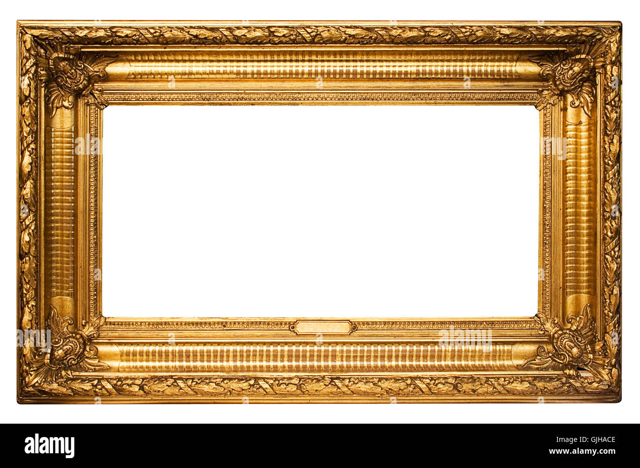 Cornice dorata con casella di testo Foto Stock