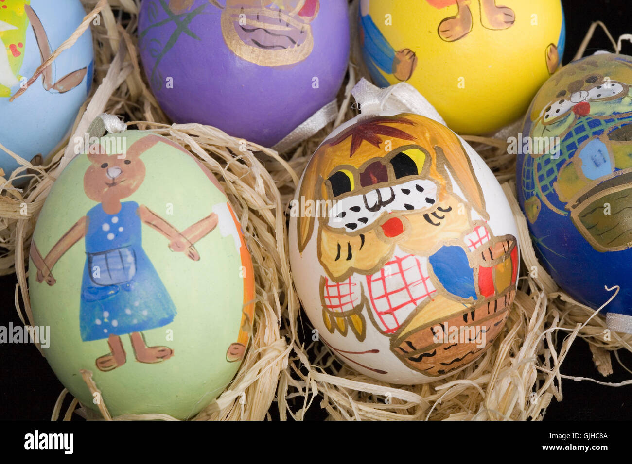 Dipinto di uova di pasqua Foto Stock