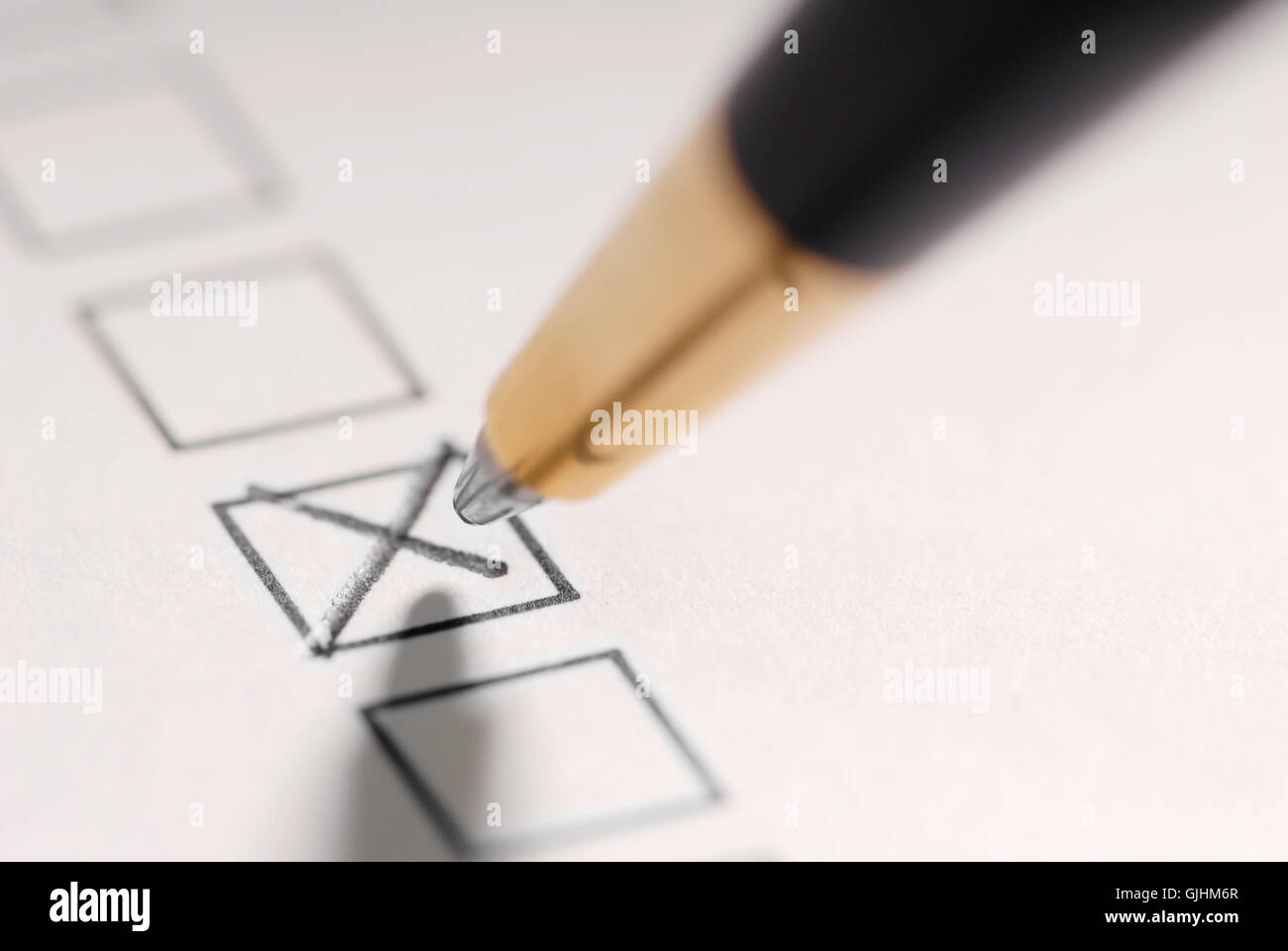 Ordine di office cross Foto Stock