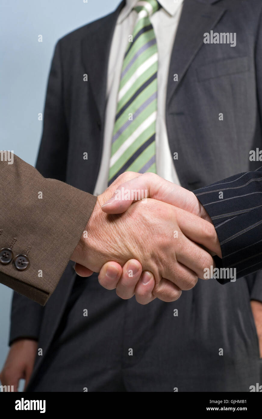 Conversazione tra uomini uomo Foto Stock