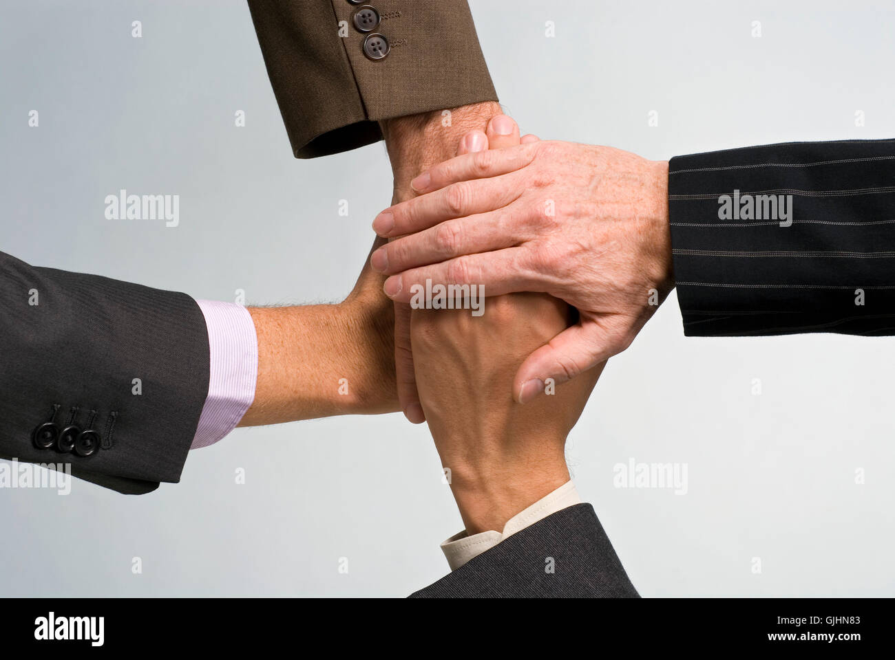 Conversazione tra uomini uomo Foto Stock