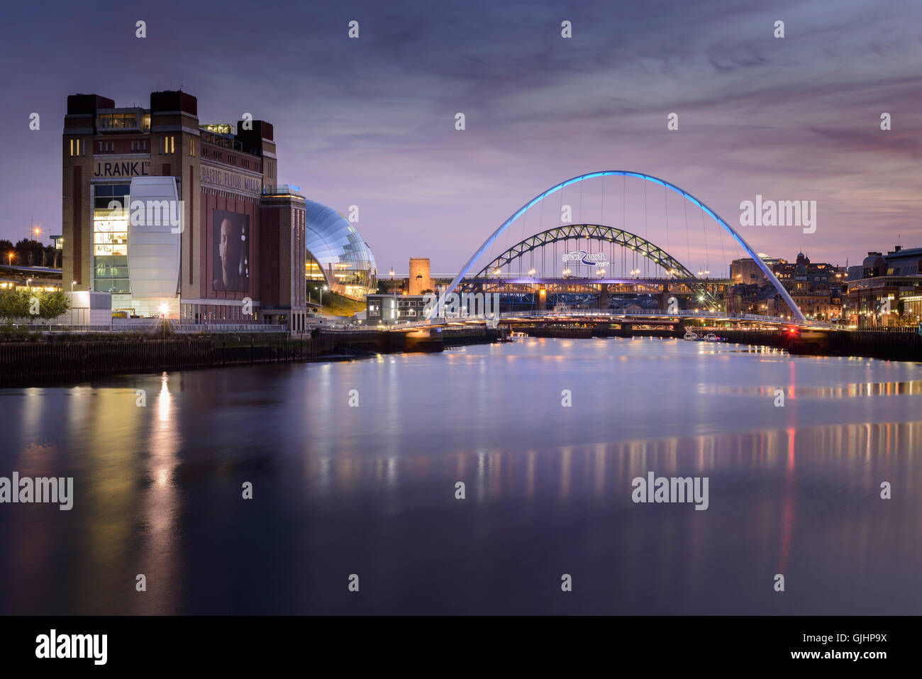 Il Quayside Newcastle-Gateshead Foto Stock