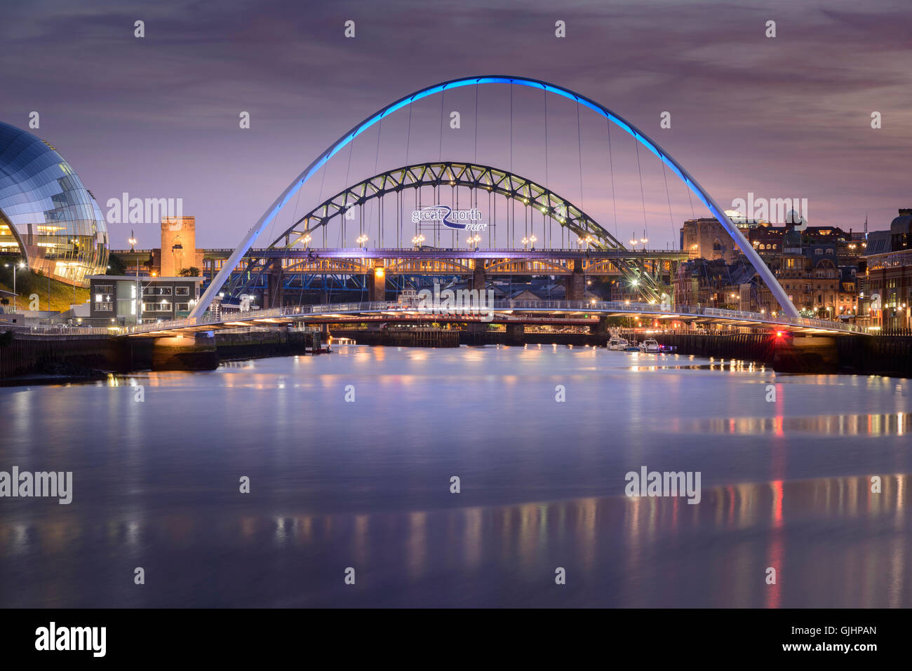 Il Quayside Newcastle-Gateshead Foto Stock