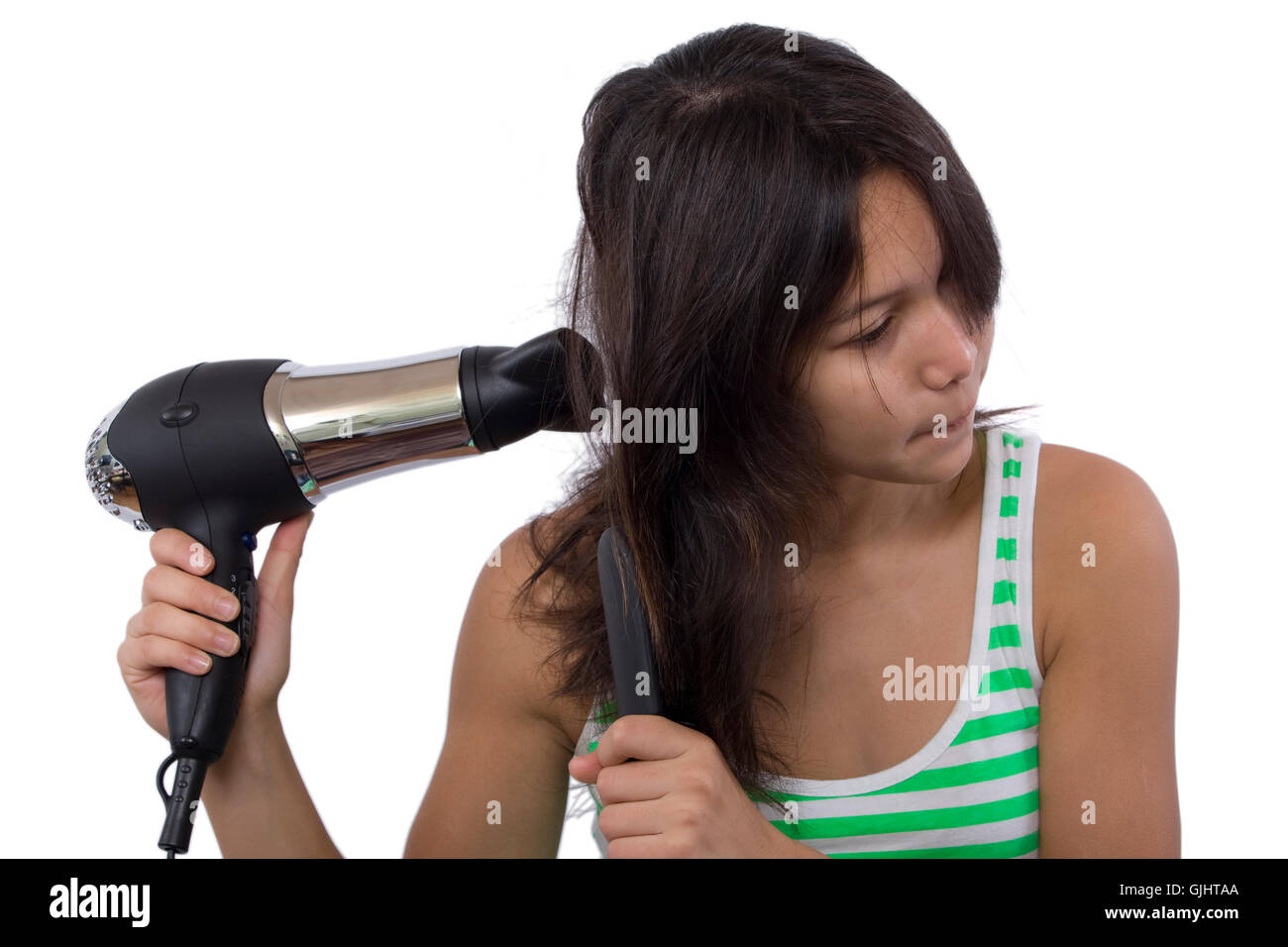Asciugare i capelli Foto Stock