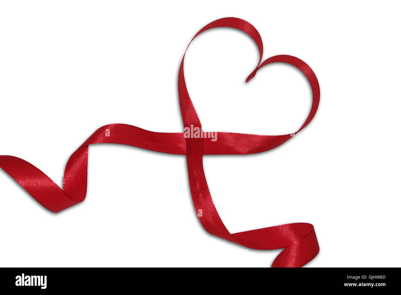 Cuore dal nastro rosso ii Foto Stock