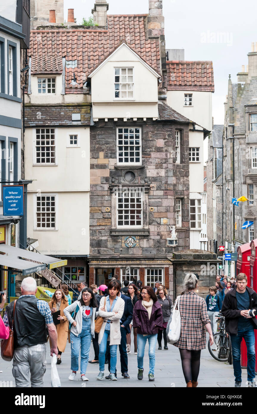 John Knox in casa Canongate sul Royal Mile di Edimburgo. Foto Stock