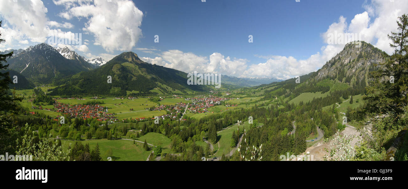 Alpi Baviera vista Foto Stock