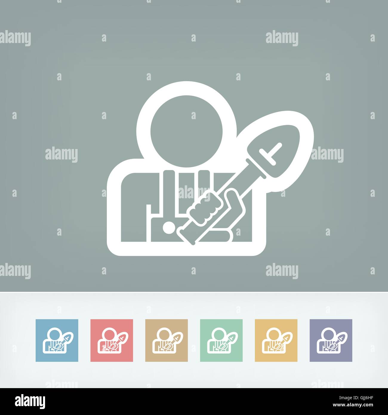 Icona di pala Illustrazione Vettoriale