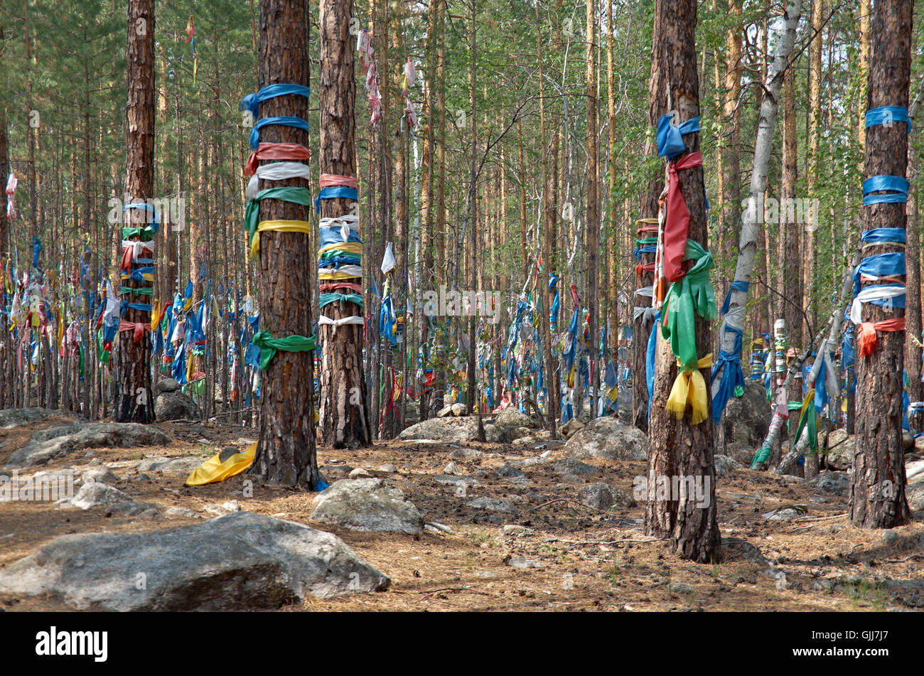 Datsan - Palazzo della dea Yanzhima, Barguzin valley,Buryatia, Russia, Foto Stock