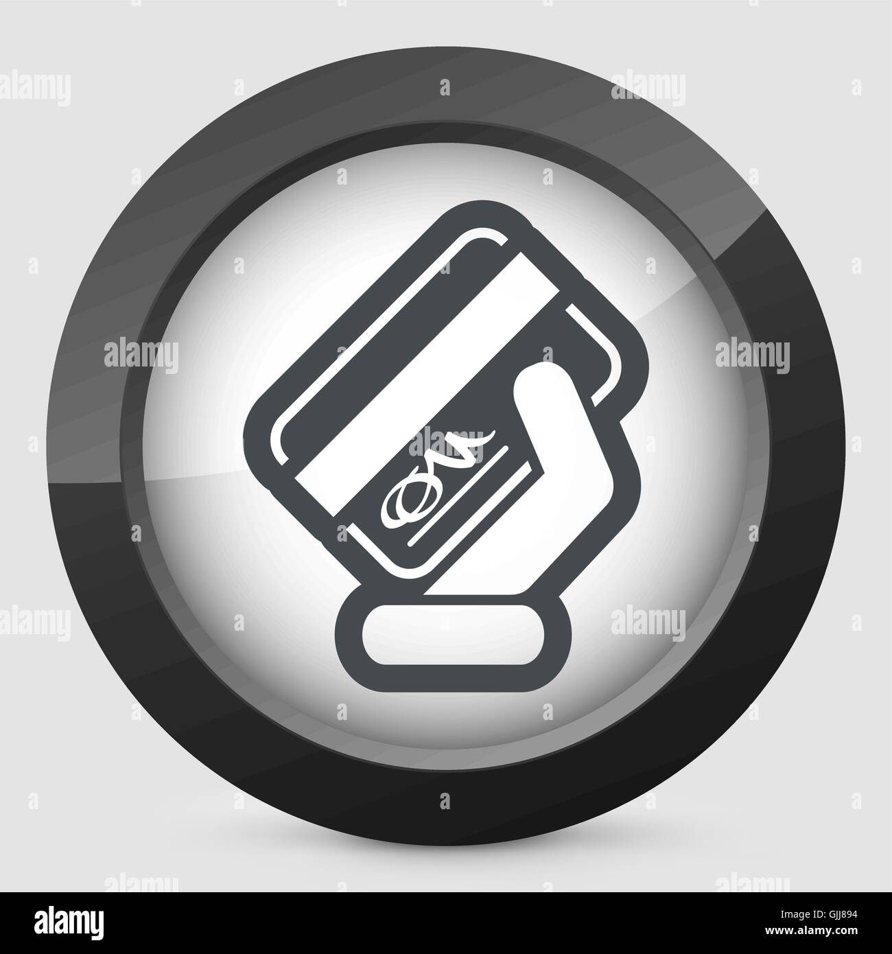 Firmato l'icona Carta di credito Illustrazione Vettoriale