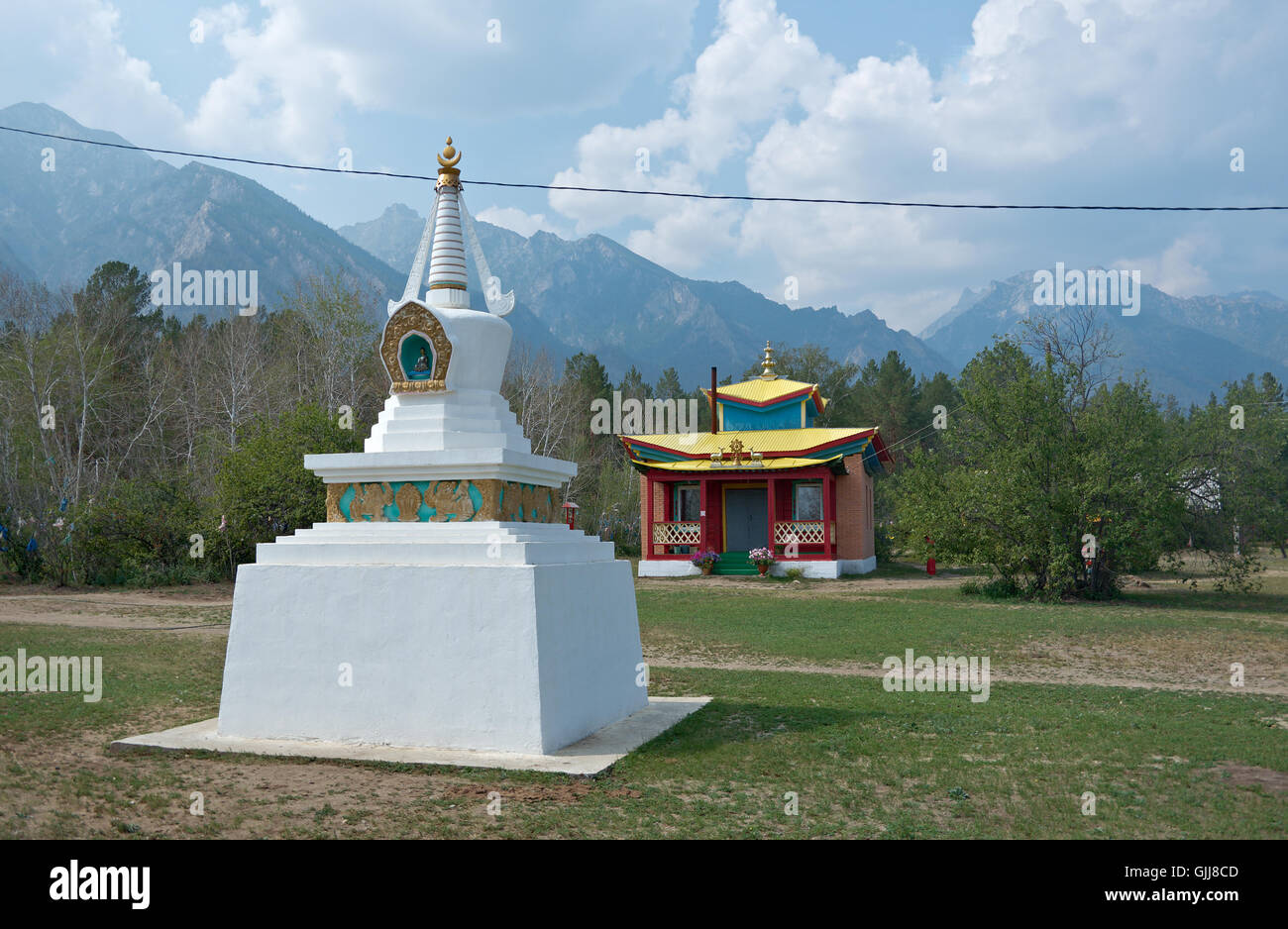 Datsan - Palazzo della dea Yanzhima, Barguzin valley,Buryatia, Russia, Foto Stock