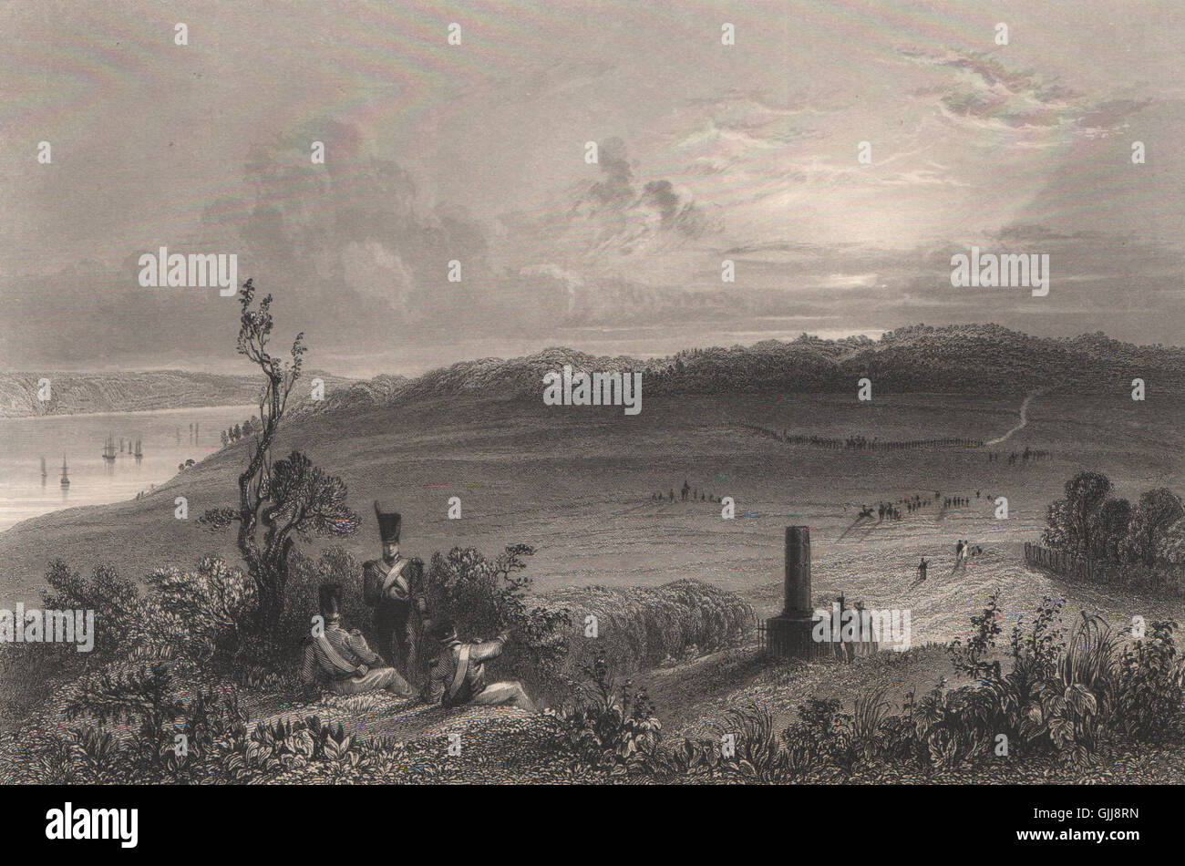QUEBEC CITY. Plaines d'/Pianure di Abramo, campi di battaglia Park. BARTLETT, 1842 Foto Stock