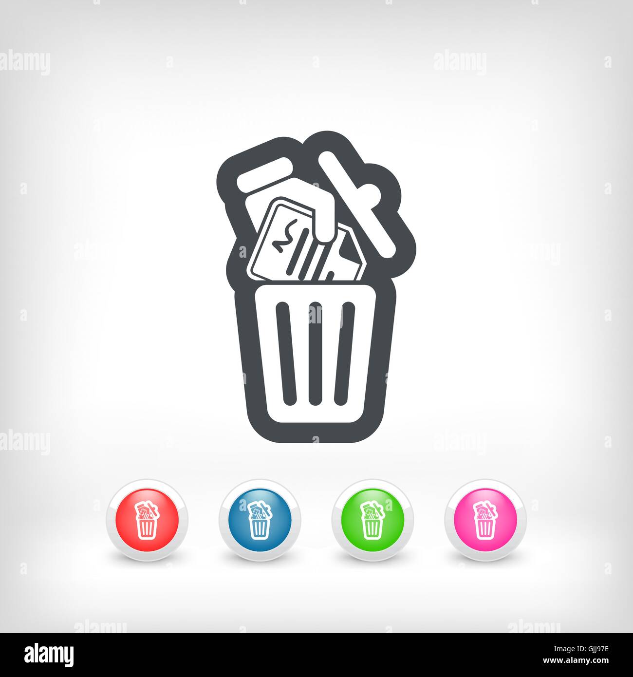 Eliminazione di un documento Illustrazione Vettoriale