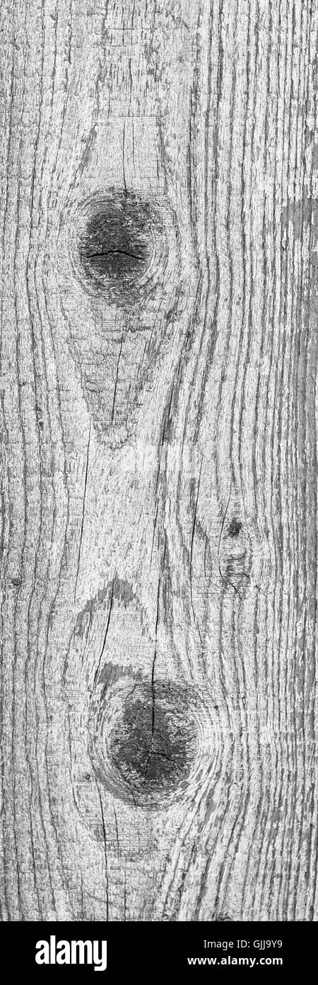 Vecchie tavole di legno texture con segni di esposizione agli agenti atmosferici Foto Stock