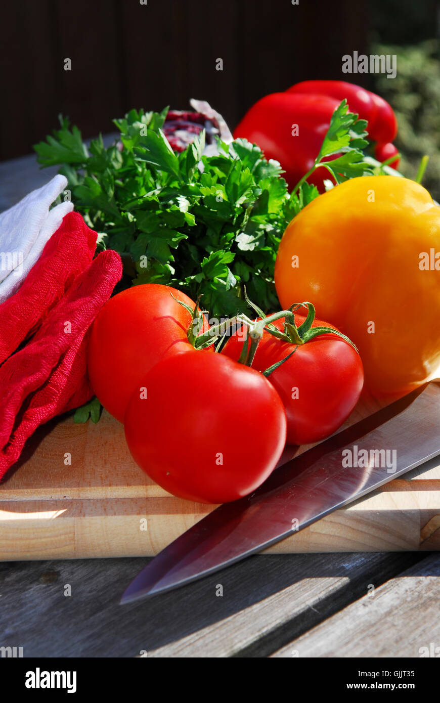 Giardino di paprika vegetale Foto Stock