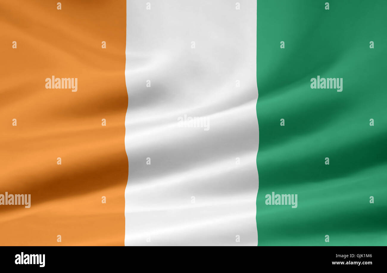 Bandiera della Costa d'avorio Foto Stock