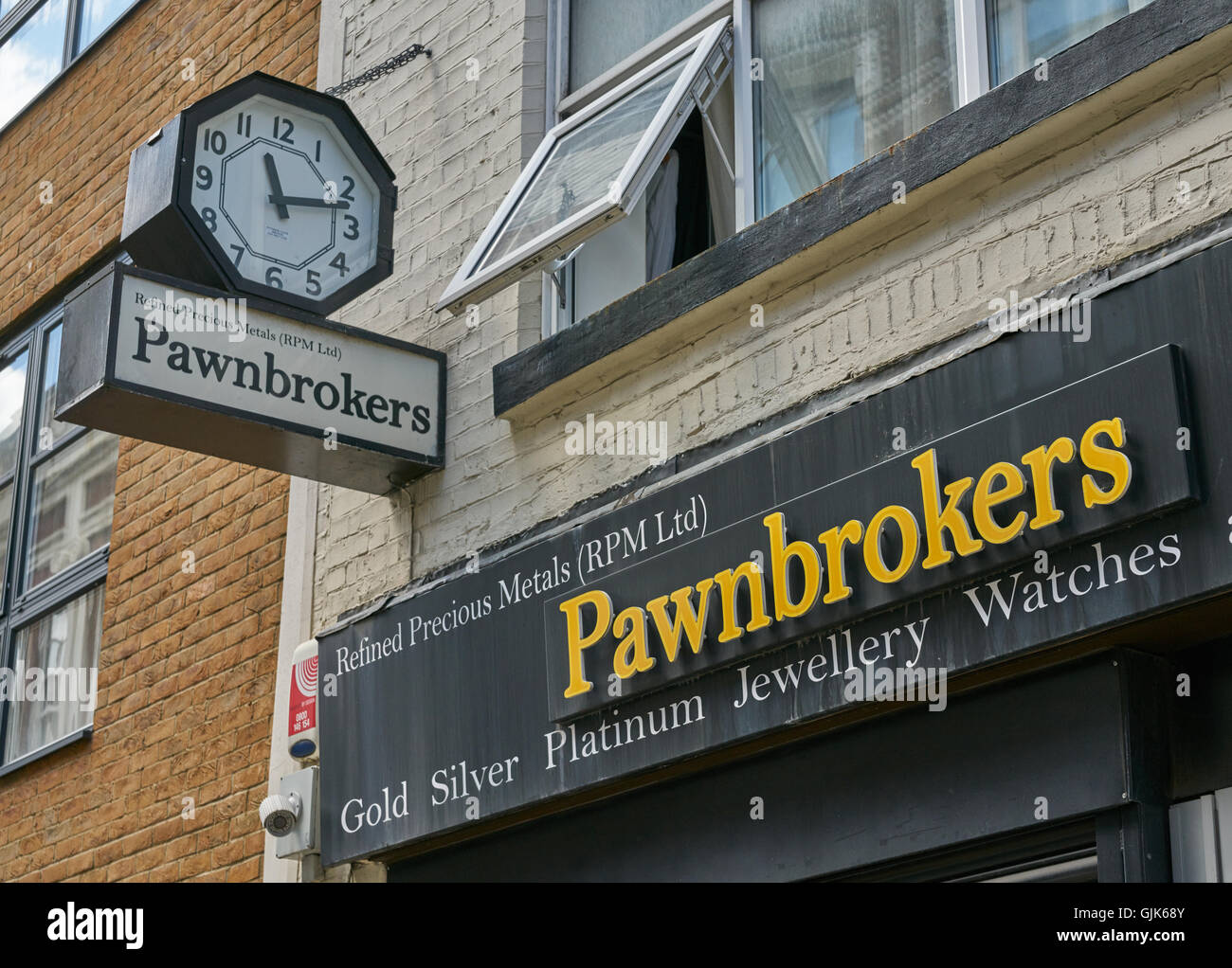 Pawnbroker shop, Londra Foto Stock