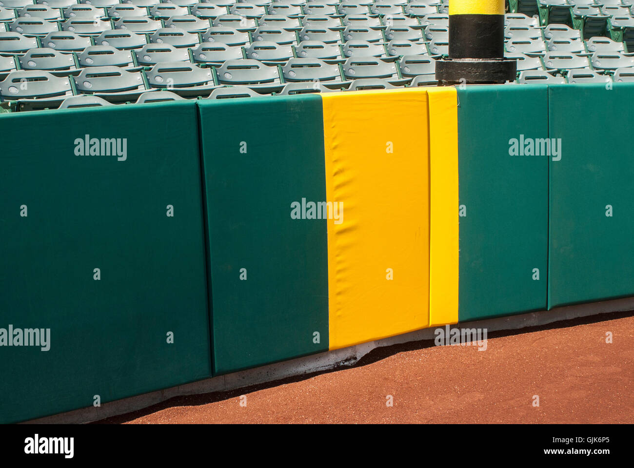 Baseball home run fallo pole con copia spazio. Foto Stock