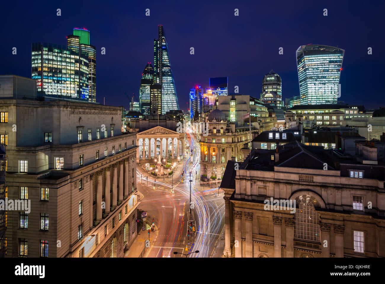 City of London visto da un tetto, London, Regno Unito Foto Stock