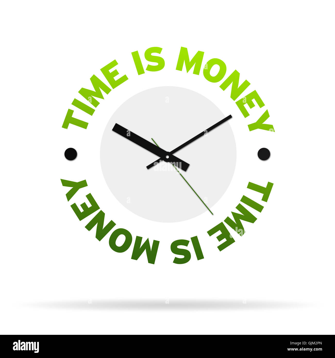 Il tempo è denaro orologio Foto Stock