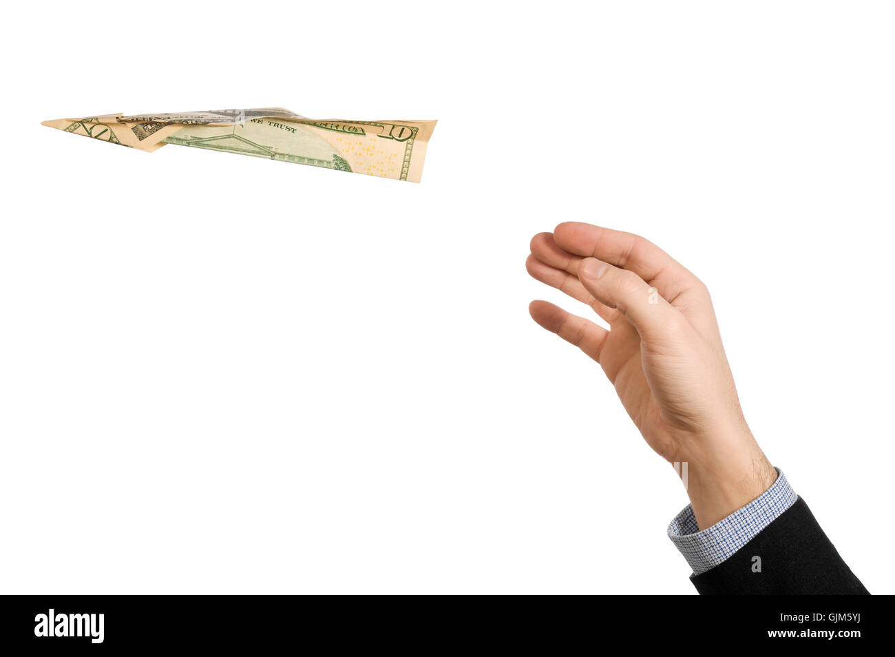 Dollaro di dollari mano Foto Stock