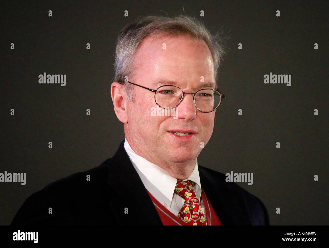 Eric Schmidt (Google, Alphabet Manager) - Vorstellung der Kooperation zwischen den Berliner Philharmonikern und dem Cultu Google Foto Stock
