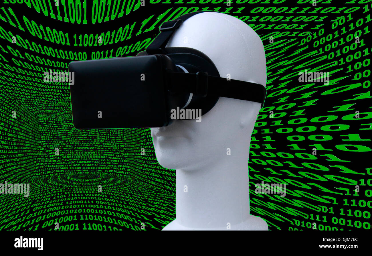 Symbolbild VR/ Virtuelle Realitaet - Datenbrille. Foto Stock