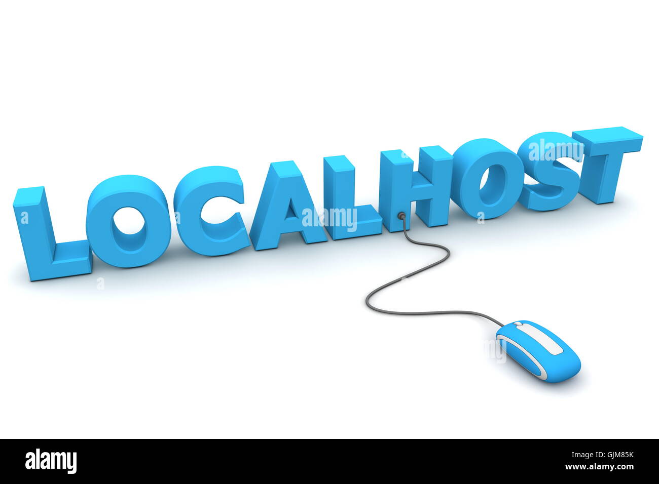 Sfoglia il localhost - Blu Mouse Foto Stock