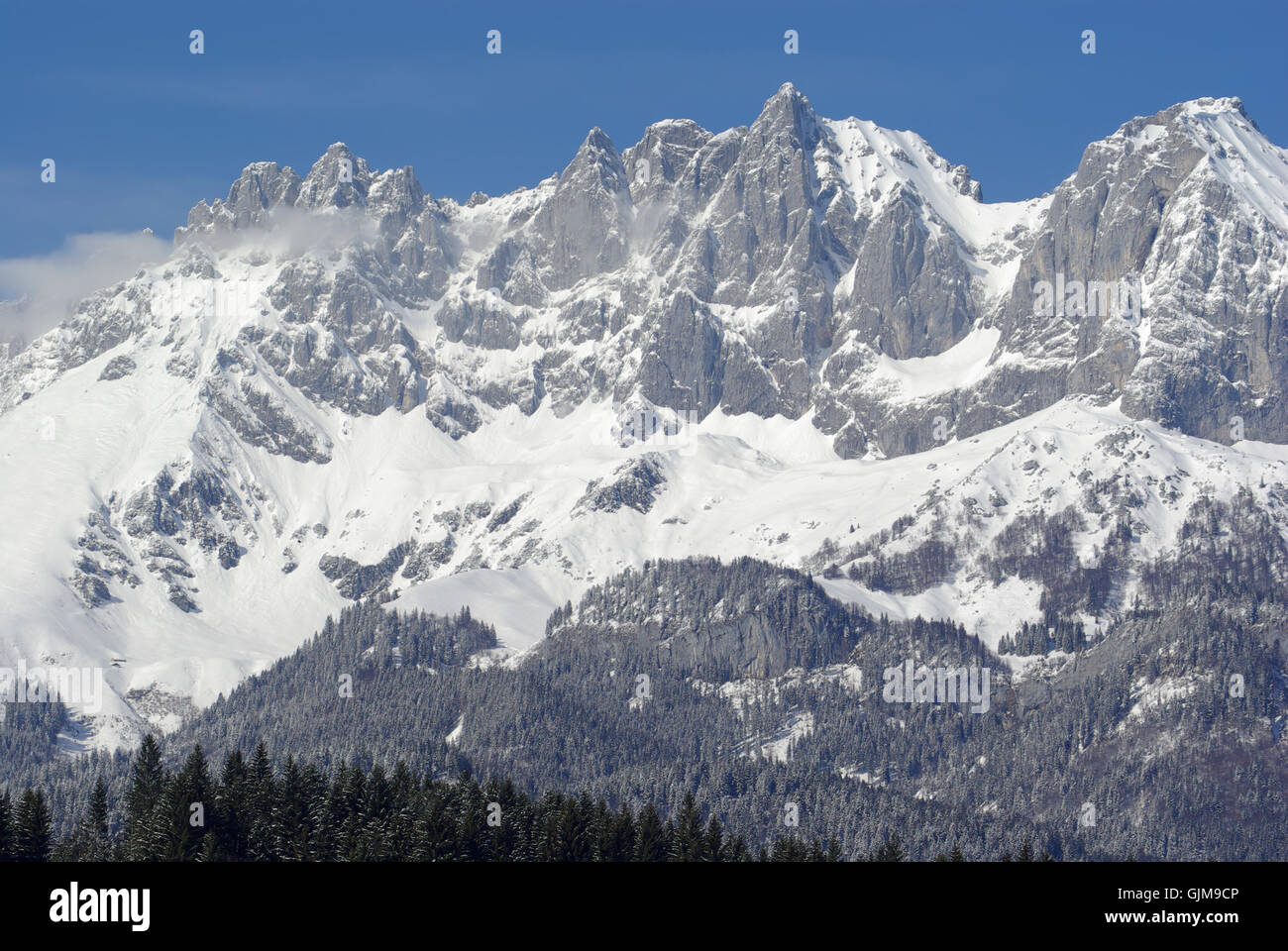 Kitzbuhel alpi - in inverno Foto Stock
