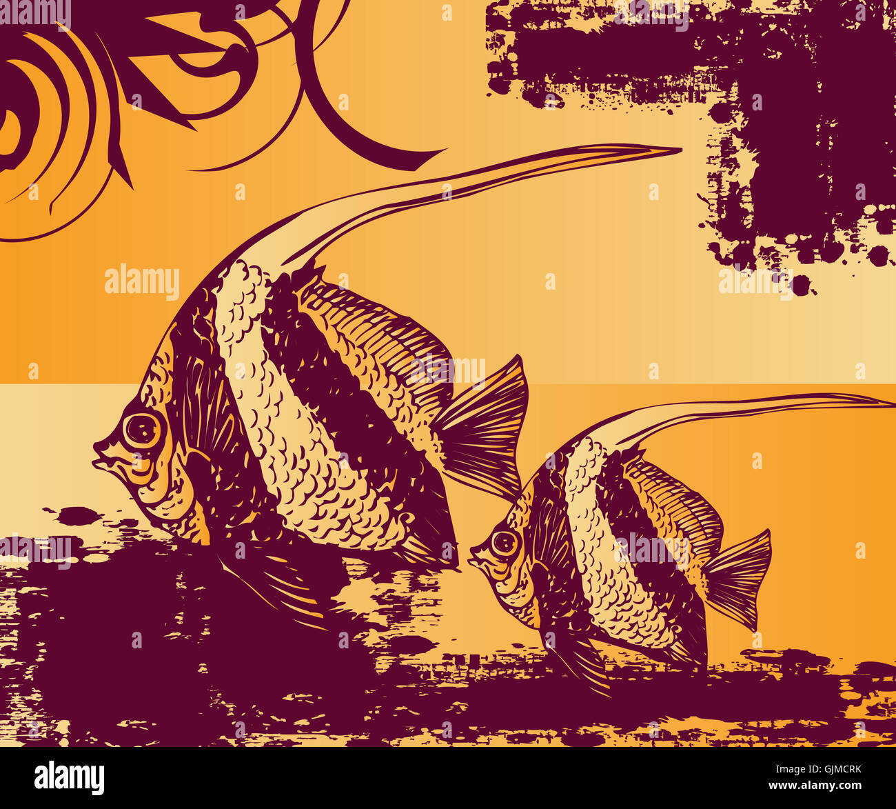 Pesce piscina Art Foto Stock