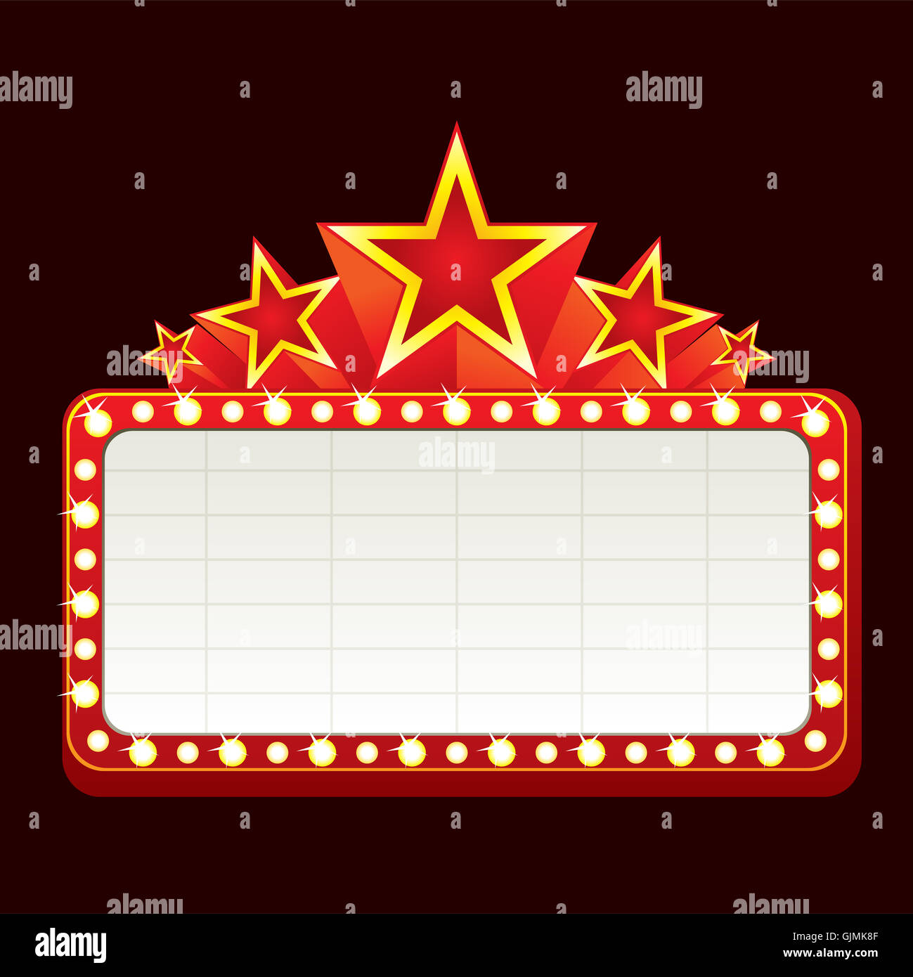 Neon segno cinema Foto Stock