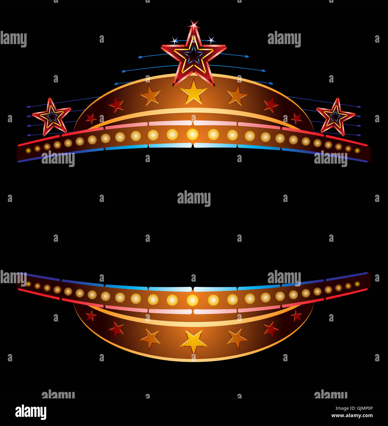 Casino cinema al neon Foto Stock