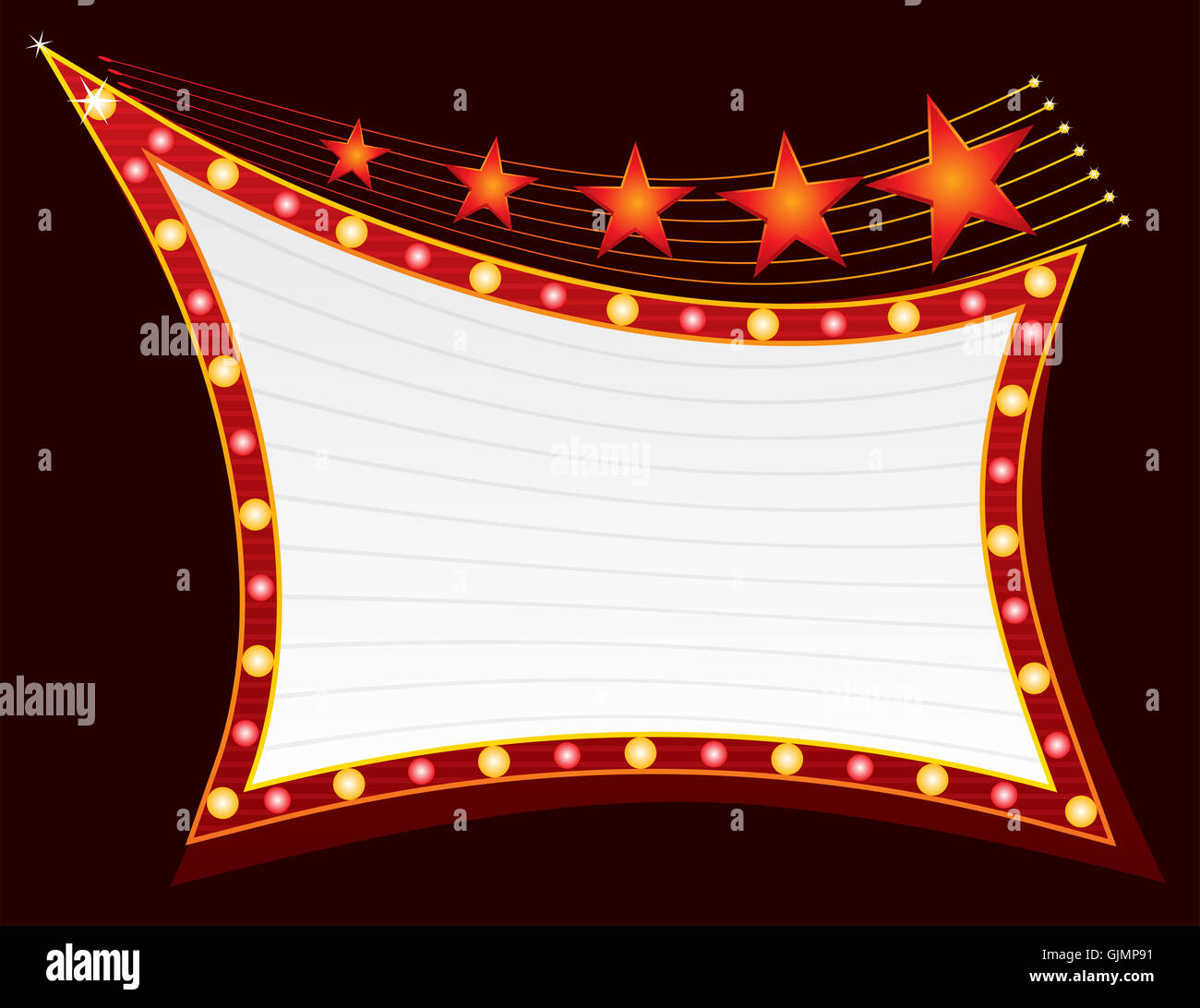 Neon banner cinema Foto Stock