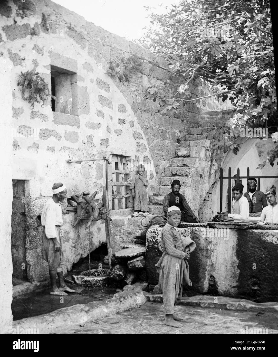 Jaffa (Giaffa) e dintorni. Casa di Simone il conciatore. circa 1900 a 1920. matpc.00001 Foto Stock