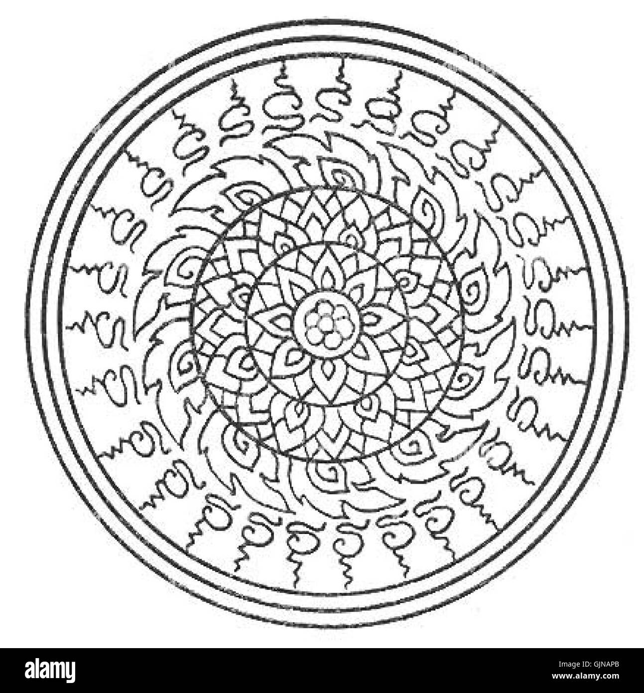 Questa opera d'arte, intitolata Lanchakon 024, cattura una miscela unica di elementi astratti e figurativi, creando una composizione dinamica che invita lo spettatore ad esplorare le profondità della visione e della creatività dell'artista. Foto Stock