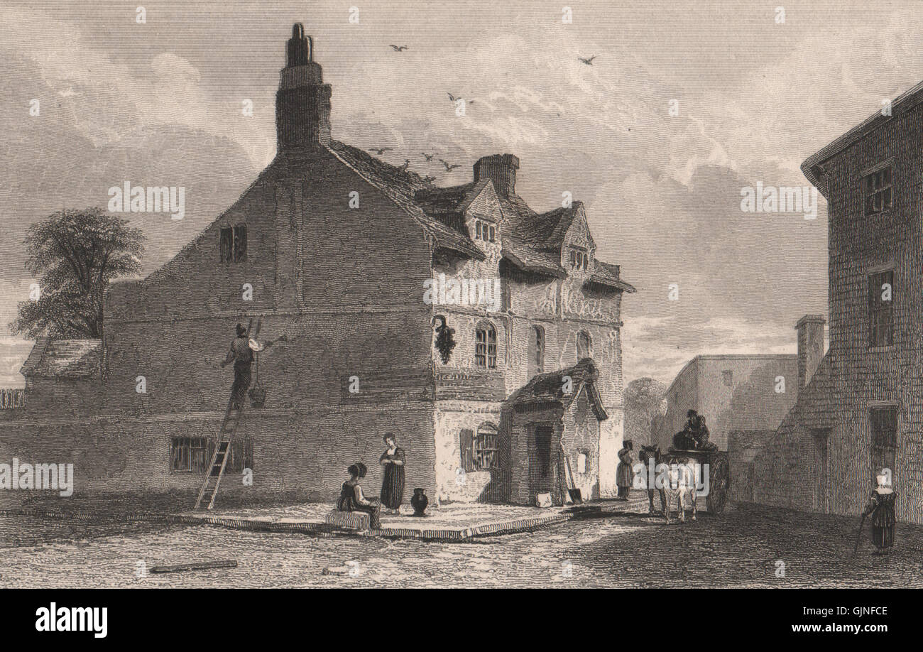 Bowling Green Inn, Mount Pleasant, Liverpool. Wm. Roscoe luogo di nascita. AUSTIN 1829 Foto Stock