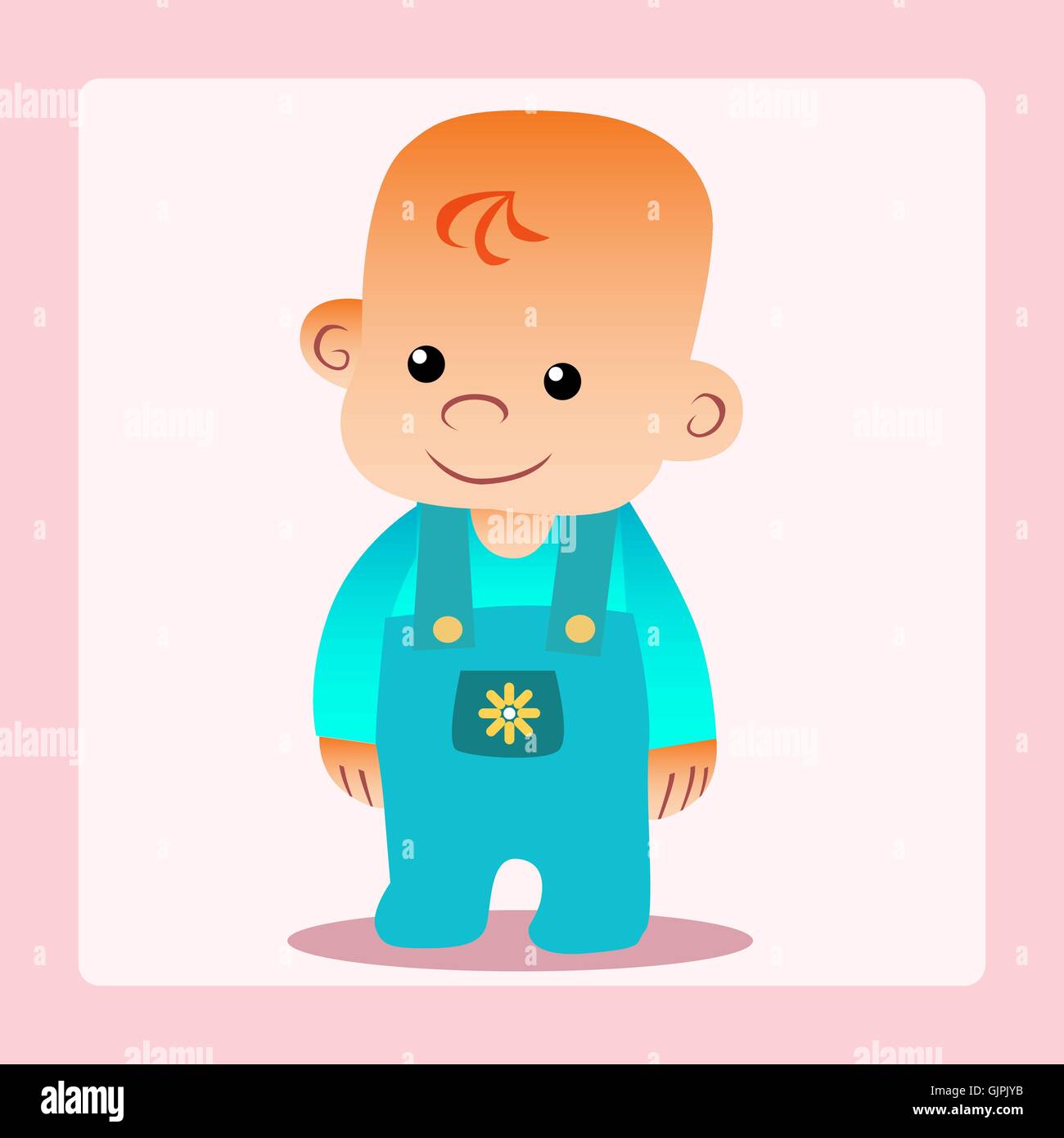 Happy baby vestiti sorge e sorrisi Illustrazione Vettoriale