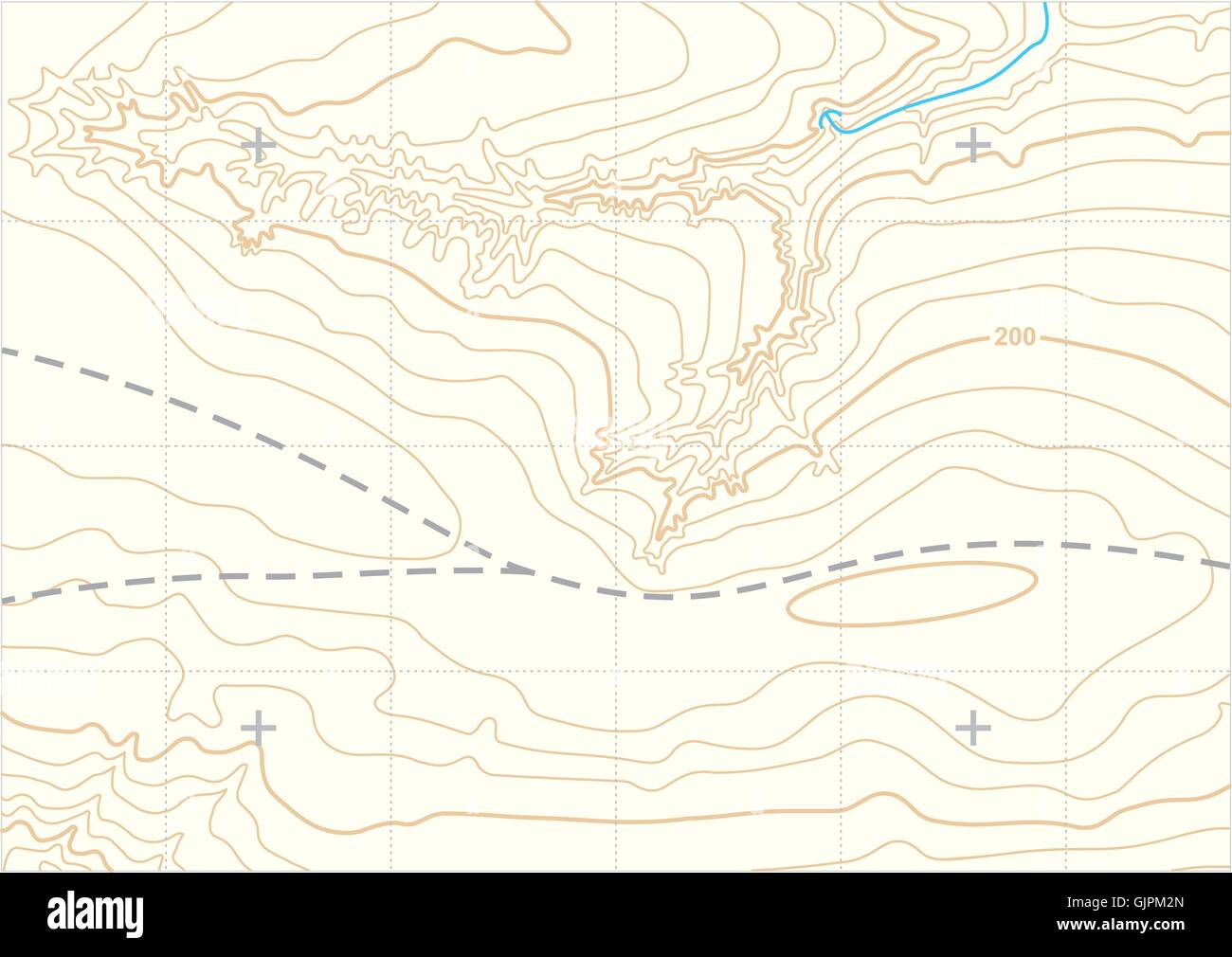 Vettore di astratta cartina topografica Illustrazione Vettoriale